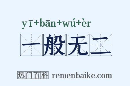 一般无二是什么意思的图片